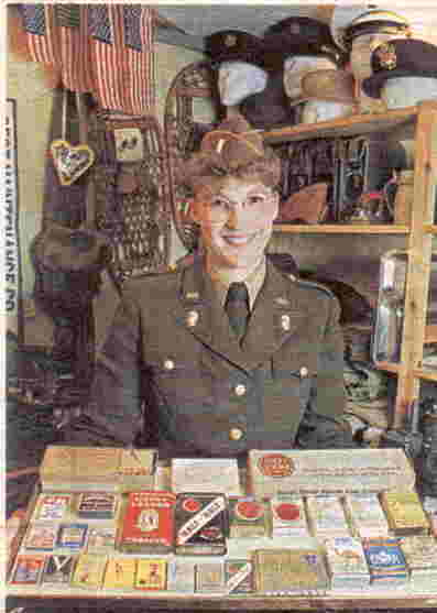 Susanne Heyn in origin. WAC-Uniform