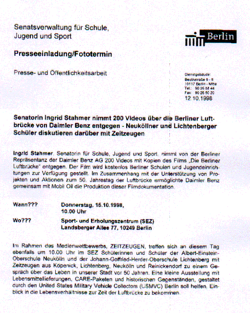 Press report from the minister for school, youth and sports